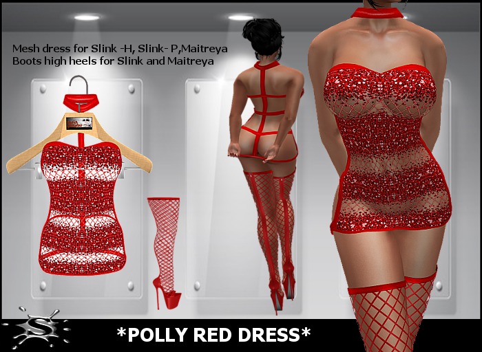 S-Polly red dress