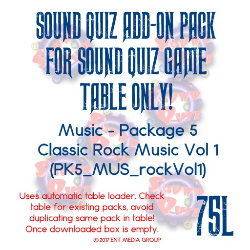 Sound Quiz PK5_MUS_ClassicRockVol1 add on pack