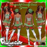 ~Disguized~Xmas-Santas Lil Candy Cane-Green-Appliers