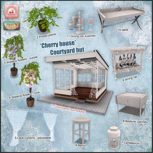 1.Cherry house-Courtyard hut-RARE