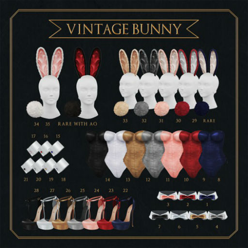 SallieLanguage//Vintage Bunny Blue Set
