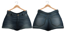 Blueberry - Ela - Denim Shorts - Midnight