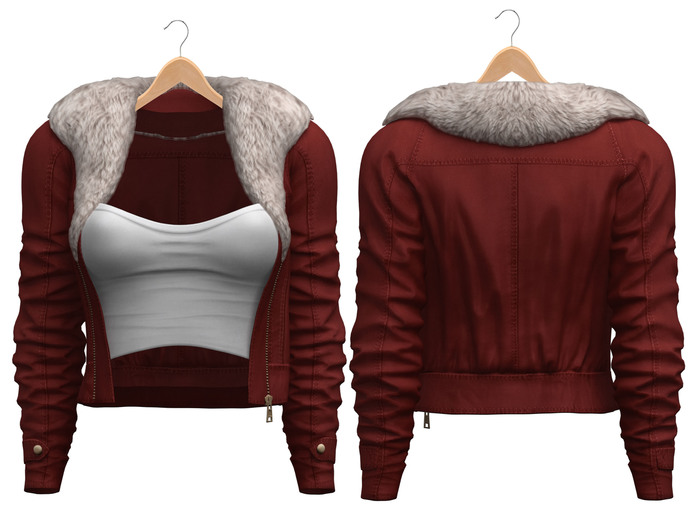 Blueberry - Ela - Fur Jackets - Red