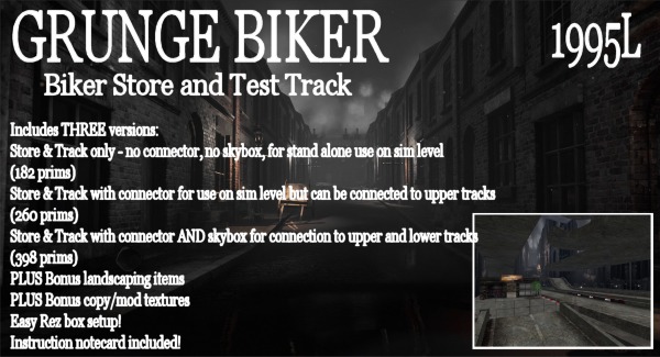 Grunge Biker Store and Test Track