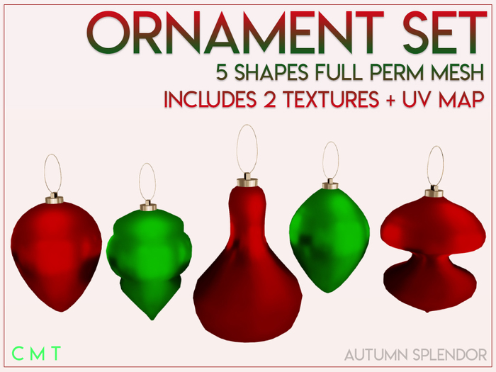 ::AS:: Full Perm Ornaments Set :: Shapes :: Christmas 2017