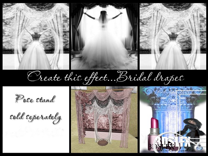 3DSLFX BRIDE WINDOW DRAPES