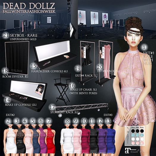 Dead Dollz - Exit#3 Blue - DON'T REZ - Dress - Maitreya