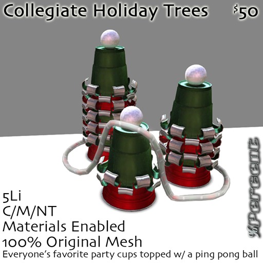 % Collegiate Holiday Trees *MESH*