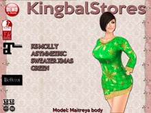 KS MOLLY ASYMMETRIC SWEATER XMAS GREEN