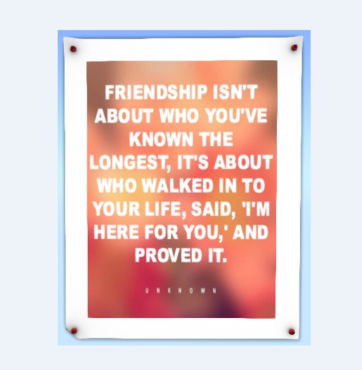 Friendship isn't about...
