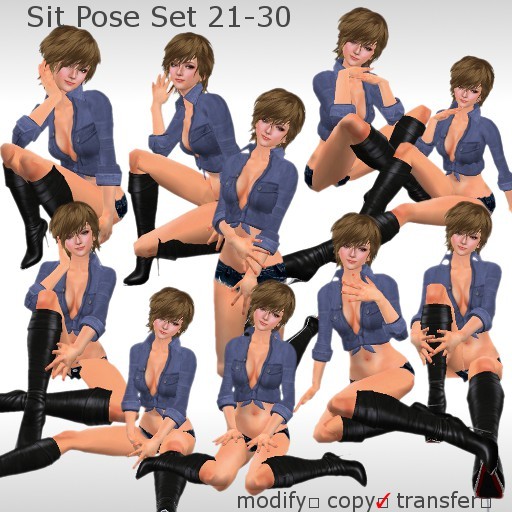 ++DESIRE++ Sit Poses set 21-30