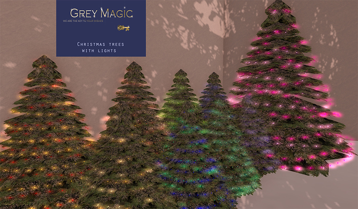 Grey Magic Xmas tree FATPACK Lights only