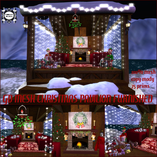 GD MESH CHRISTMAS PAVILION FURNISHED