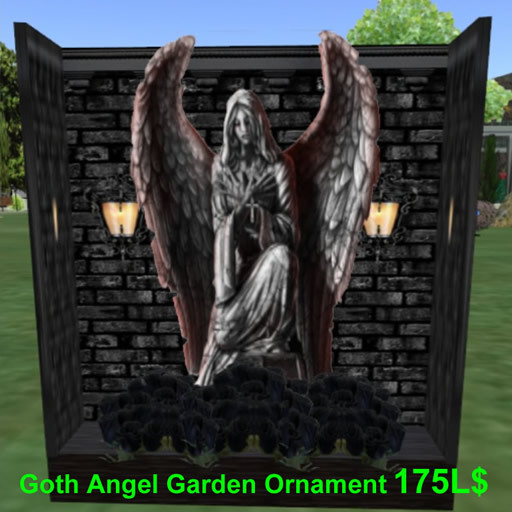 Goth angel garden ornament 