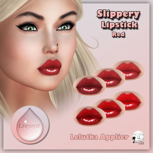 Liquid ~ Slippery Red ~  Lelutka Lipstick