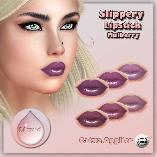 Liquid ~ Slippery Mulberry ~  Catwa Lipstick