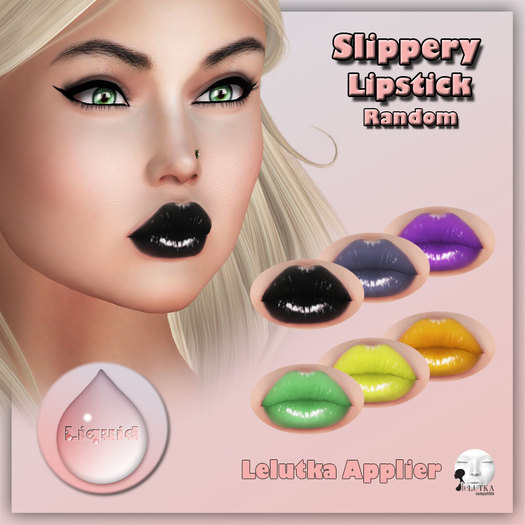 Liquid ~ Slippery Random ~  Lelutka Lipstick (Add Me to Unpack)