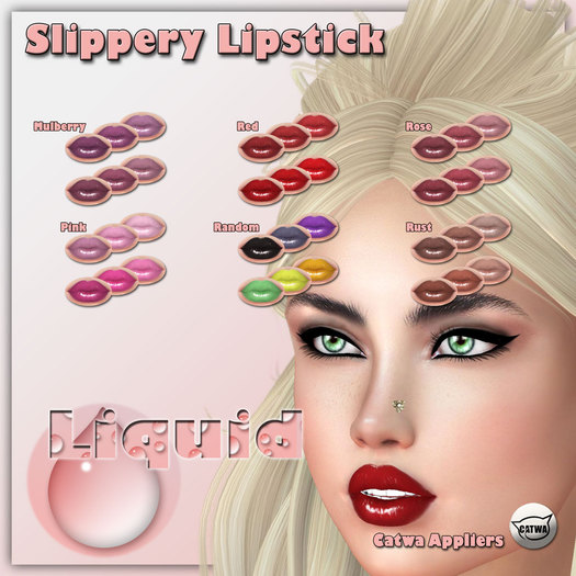 Liquid ~ Slippery Lipstick Fatpack ~  Catwa 