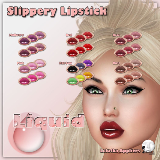 Liquid ~ Slippery Lipstick Fatpack ~  Lelutka