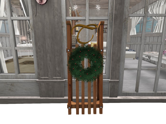 T Monogrammed Christmas Sled