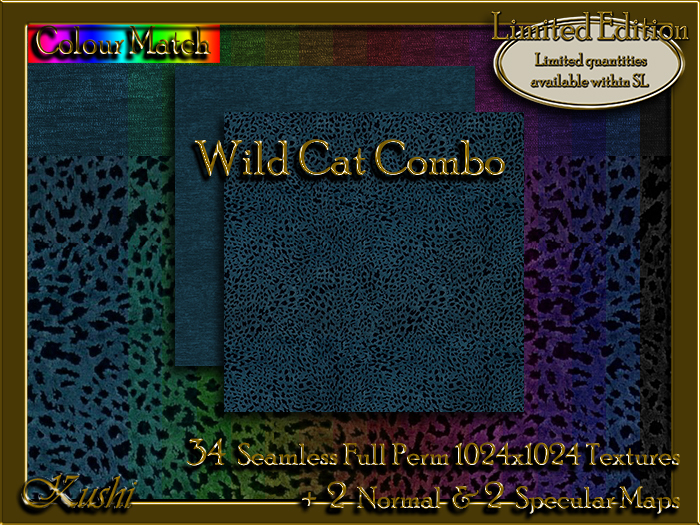 !Kushi! WildCatCOMBO LE  Textures -WEAR TO UNPACK