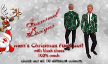 !Essensual Designs Men's Christmas Party Suit Candy Canes