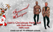 !Essensual Designs Men's Christmas Party Suit Christmas Squares