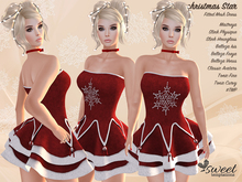 PROMO - Sweet Christmas Star Dress - Maitreya, Slink (P, H), Belleza Venus, Isis, Freya, #TMP, Fine, Curvy