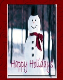 Christmas Card Happy Holidays Snowman