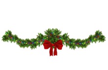 Christmas Swag Garland with Multi-Colored Twinkling Lights