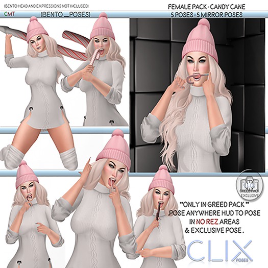 Clix - Female Greed Pack - Candy Cane (Wear)