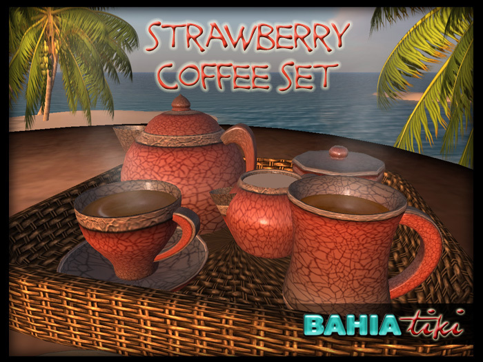 Bahia Tiki- Strawberry Coffee Set