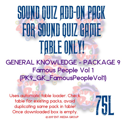 Sound Quiz PK9_GKN_FamousPeopleVol1 add on pack
