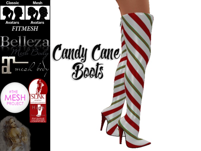 *SOIR* Candy Cane Boots