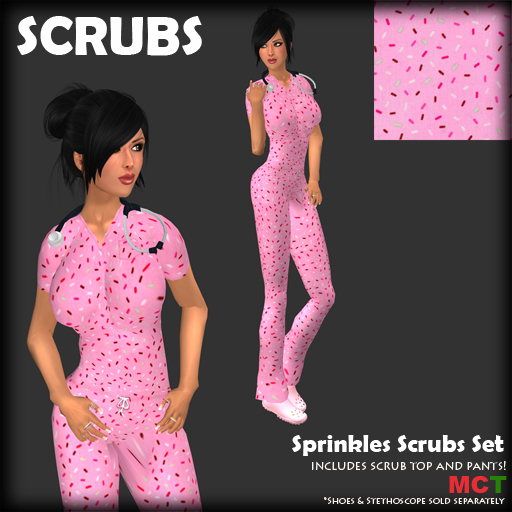 *SCRUBS* Sprinkles Scrubs Set