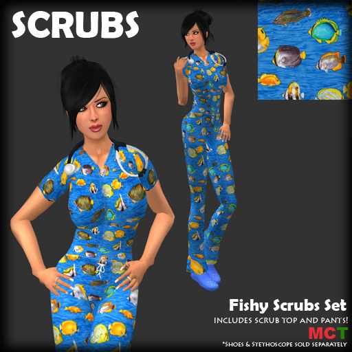 *SCRUBS* Fishy Scrubs Set