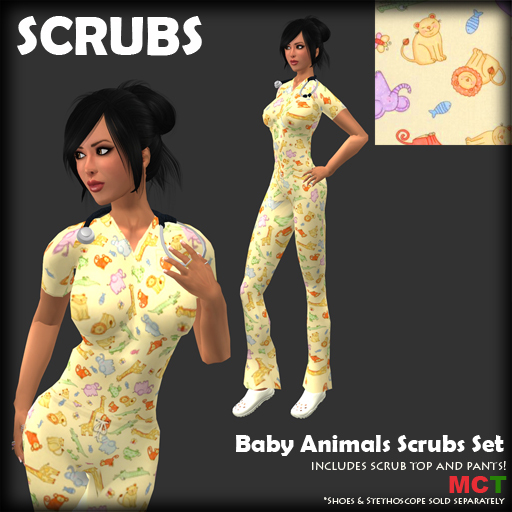 *SCRUBS* Baby Animals Scrubs Set