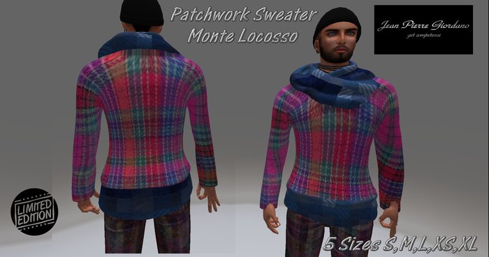 Mens Patchwork Sweater "Winterfun"  