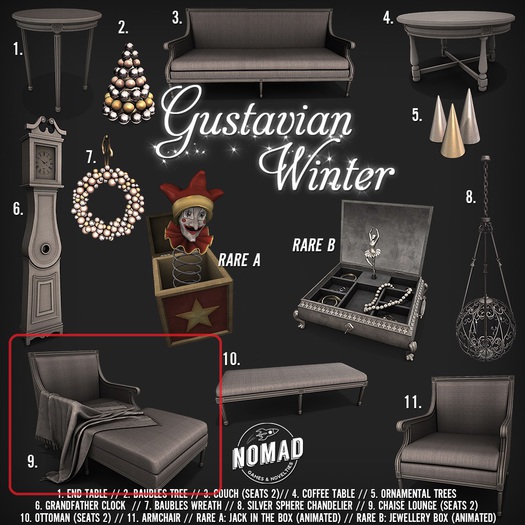 NOMAD // Gustavian Winter // 09 Chaise Lounge