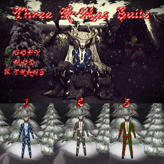 3 X-Mas Suits / Reindeer Man Avatar