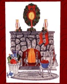 Christmas Card Holiday Fireplace