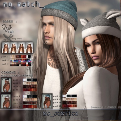 no.match_ ~ NO_JUSTICE ~ Essentials/OMBRE ,pack 3,  RARE