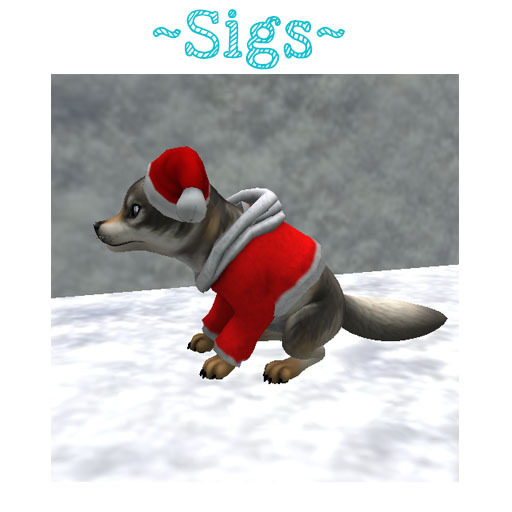 ~Sigs~ Wolf pup santa outfit. 