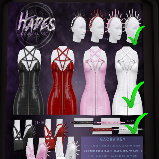  Violent Seduction-Hades Heels ( WHITE ) RAREpart