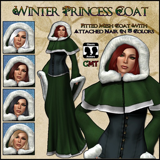 GW Winter Princess White Fur/Emerald