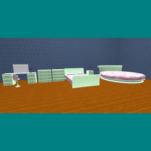 Plale Blue Bedroom set, low prim BOX