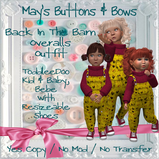MBB * Back In The Barn Overalls (K,B&Bebe)