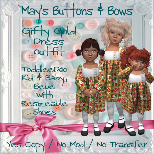 MBB * Gifty Gold Dress Outfit (K,B&Bebe)