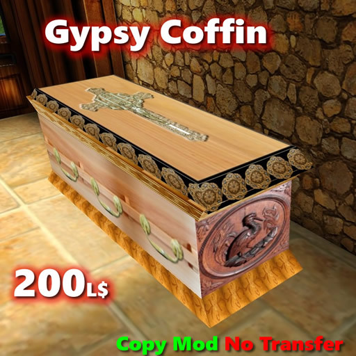 Gypsy wood coffin  mc