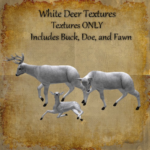 Deer Texture Map Second Life Marketplace - Bad Katz White Deer Textures, Full Perm